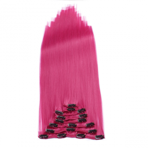 #Violett - Clip-In Hair Extensions / 8 Tressen / Haarverlngerung XXL Komplettset 50 cm - Glatt