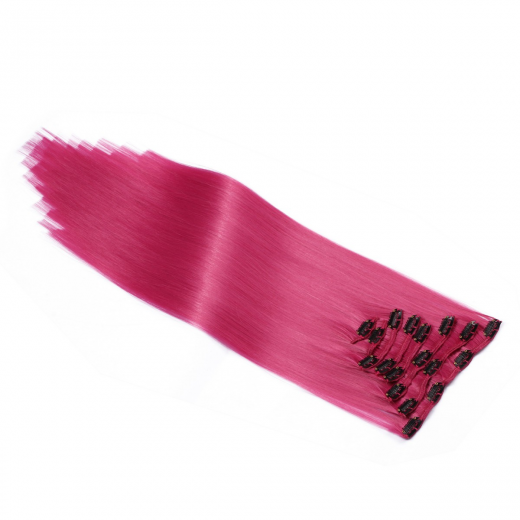 #Violett - Clip-In Hair Extensions / 8 Tressen / Haarverlngerung XXL Komplettset 50 cm - Glatt