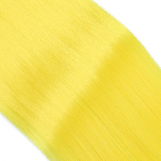 #Yellow - Clip-In Hair Extensions / 8 Tressen / Haarverlngerung XXL Komplettset 60 cm - Gewellt