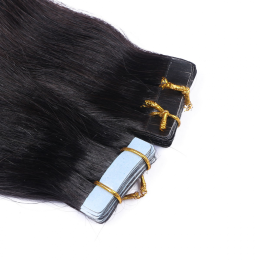 10 x Tape In - 1b/Silver Ombre - Hair Extensions - 2,5g - NOVON EXTENTIONS 60 cm