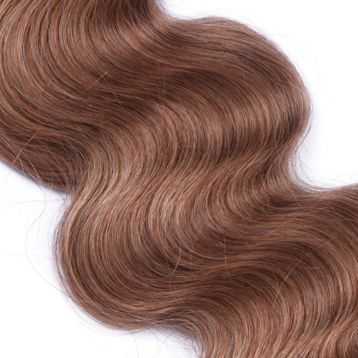 Tape Extensions #10 Leichtbraun gewellt &ndash; 100 % Echthaar