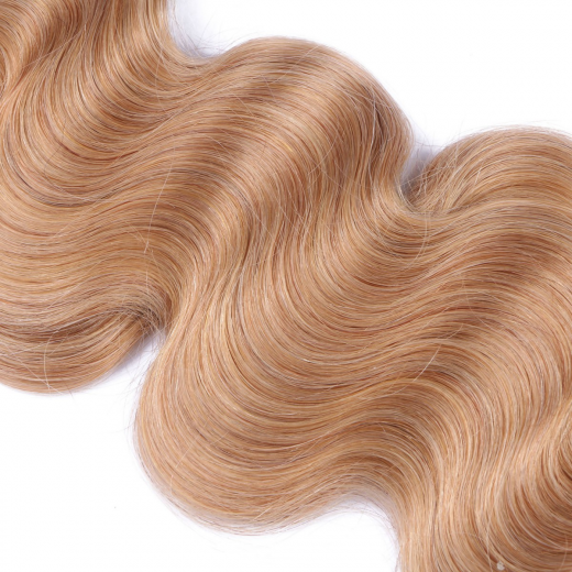 Tape Extensions #20 Aschblond gewellt &ndash; 100 % Echthaar