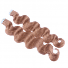 Tape Extensions #27 Honigblond gewellt &ndash; 100 %...