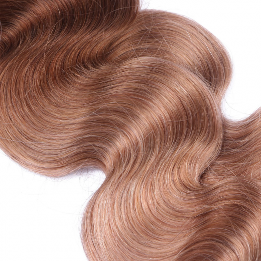 10 x Tape In - 4/27 Ombre - GEWELLT Hair Extensions - 2,5g - NOVON EXTENTIONS 60 cm