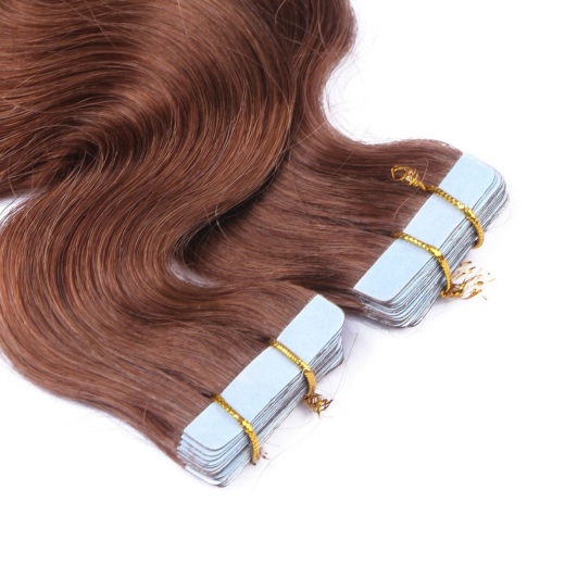 Tape Extensions #4/27 Ombre gewellt &ndash; 100 % Echthaar