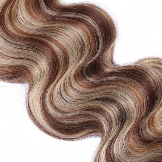 10 x Tape In - 4/24 Gestrhnt - GEWELLT Hair Extensions - 2,5g - NOVON EXTENTIONS 50 cm