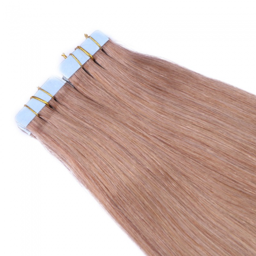 10 x Tape In - 10 Leichtbraun - Hair Extensions - 2,5g - 70 cm