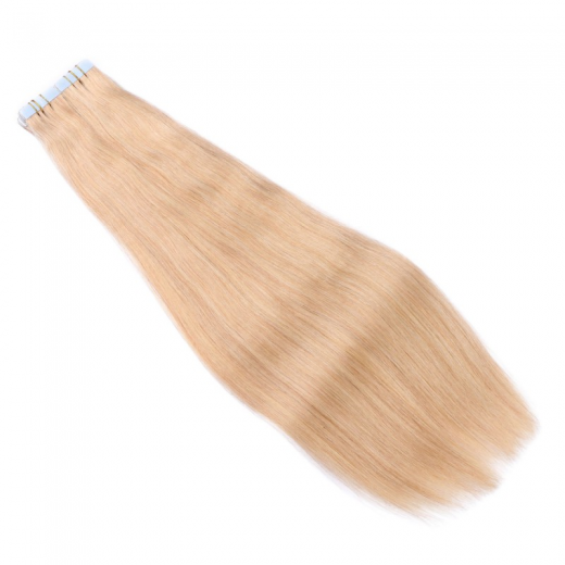 10 x Tape In - 18 Naturaschblond - Hair Extensions - 2,5g - NOVON EXTENTIONS 70 cm