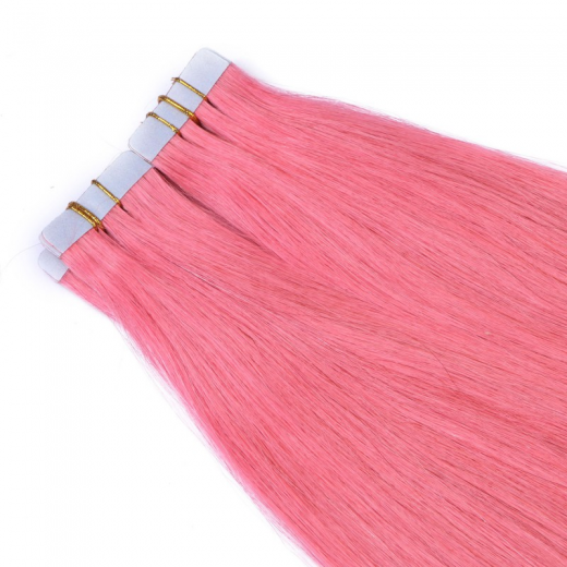 10 x Tape In - Pink - Hair Extensions - 2,5g - NOVON EXTENTIONS 70 cm