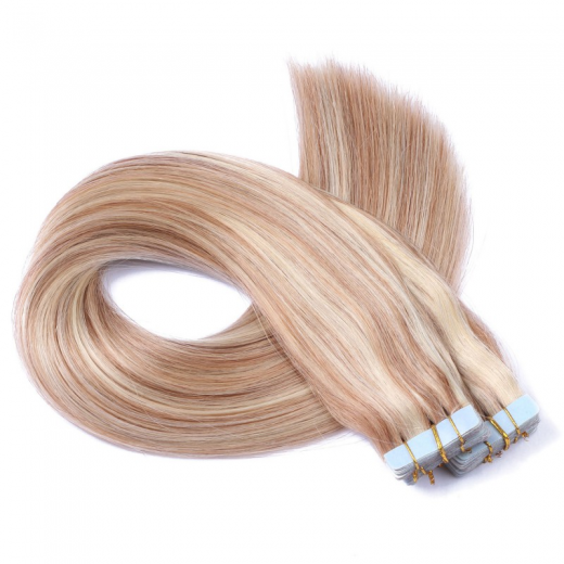 10 x Tape In - 12/613 Gestrhnt  - Hair Extensions - 2,5g - NOVON EXTENTIONS 70 cm
