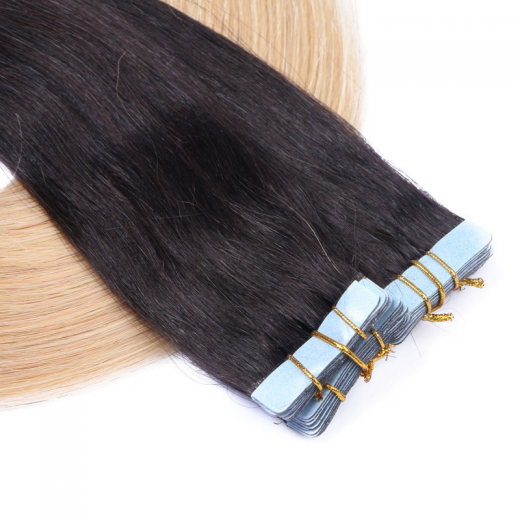 10 x Tape In - 1b/24 Ombre - Hair Extensions - 2,5g - NOVON EXTENTIONS 70 cm