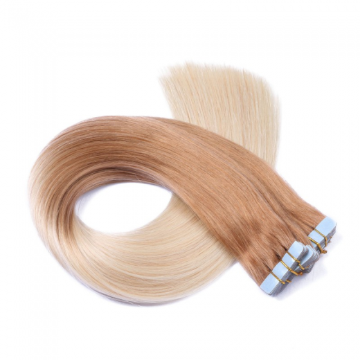 10 x Tape In - 12/60 Ombre - Hair Extensions - 2,5g - NOVON EXTENTIONS 70 cm