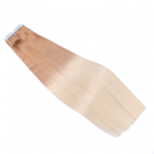10 x Tape In - 12/60 Ombre - Hair Extensions - 2,5g - NOVON EXTENTIONS 70 cm