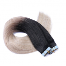Tape Extensions #1B/GREY Ombre &ndash; 100 % Echthaar