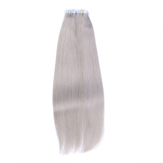 10 x Tape In - Silver - Hair Extensions - 2,5g - NOVON EXTENTIONS 70 cm