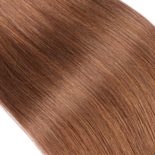 25 x Keratin Bonding Hair Extensions - 8 Goldbraun - 100% Echthaar - NOVON EXTENTIONS 70 cm - 1 g