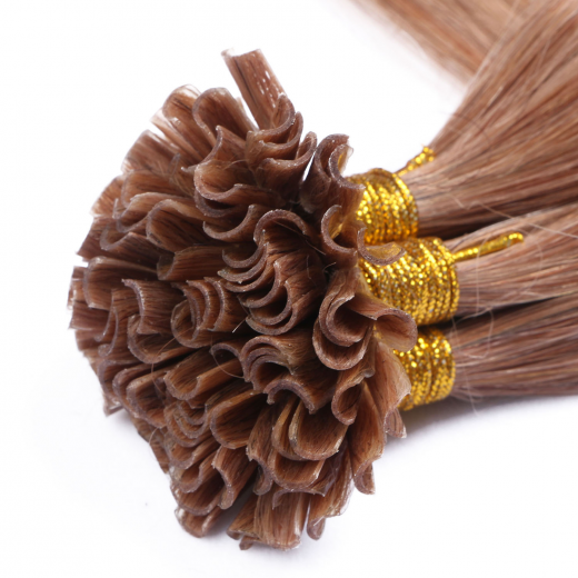 25 x Keratin Bonding Hair Extensions - 10 Leichtbraun - 100% Echthaar - NOVON EXTENTIONS 40 cm - 1 g