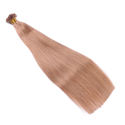 25 x Keratin Bonding Hair Extensions - 10 Leichtbraun - 100% Echthaar - NOVON EXTENTIONS 60 cm - 1 g