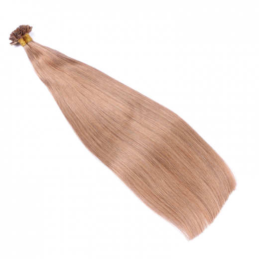 25 x Keratin Bonding Hair Extensions - 12 Hellbraun - 120% Echthaar - NOVON EXTENTIONS 60 cm - 0,5 g