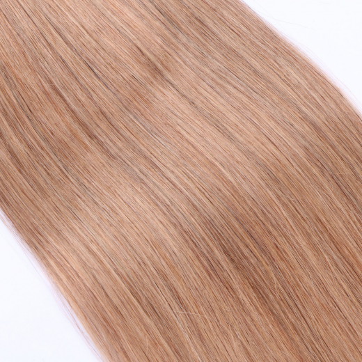 25 x Keratin Bonding Hair Extensions - 12 Hellbraun - 100% Echthaar - NOVON EXTENTIONS 60 cm - 0,5 g