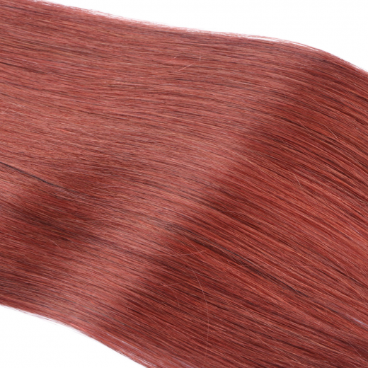 25 x Keratin Bonding Hair Extensions - 14 Rot - 100% Echthaar - NOVON EXTENTIONS 60 cm - 1 g
