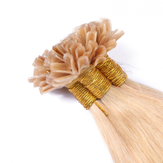 25 x Keratin Bonding Hair Extensions - 18 Naturaschblond - 100% Echthaar - NOVON EXTENTIONS 40 cm - 0,5 g