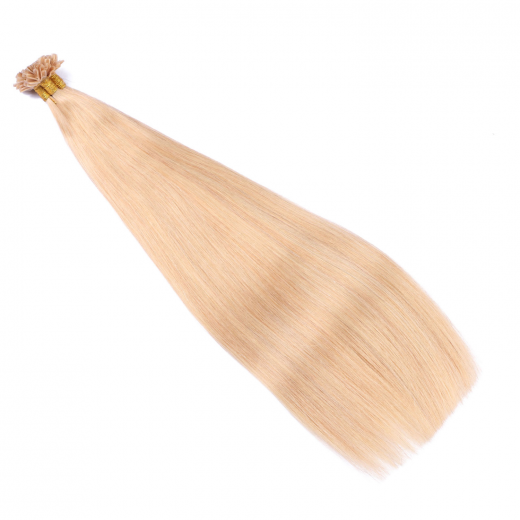 25 x Keratin Bonding Hair Extensions - 18 Naturaschblond - 100% Echthaar - NOVON EXTENTIONS 50 cm - 0,5 g