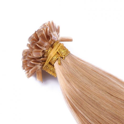 25 x Keratin Bonding Hair Extensions - 20 Aschblond 120% Echthaar - NOVON EXTENTIONS 40 cm - 0,5 g