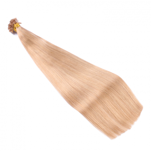 25 x Keratin Bonding Hair Extensions - 20 Aschblond 120% Echthaar - NOVON EXTENTIONS 60 cm - 0,5 g