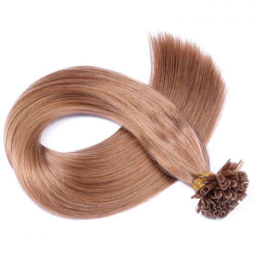 25 x Keratin Bonding Hair Extensions - 27 Honigblond - 100% Echthaar - NOVON EXTENTIONS 50 cm - 1 g