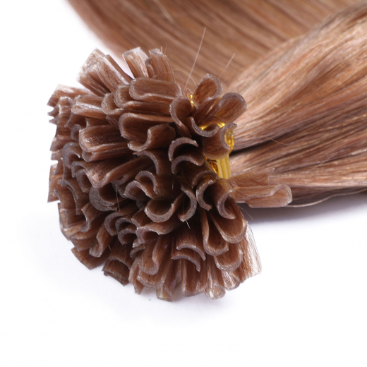 25 x Keratin Bonding Hair Extensions - 27 Honigblond - 100% Echthaar - NOVON EXTENTIONS 50 cm - 1 g