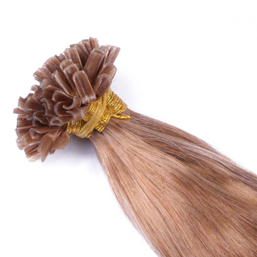 25 x Keratin Bonding Hair Extensions - 27 Honigblond - 100% Echthaar - NOVON EXTENTIONS 50 cm - 1 g