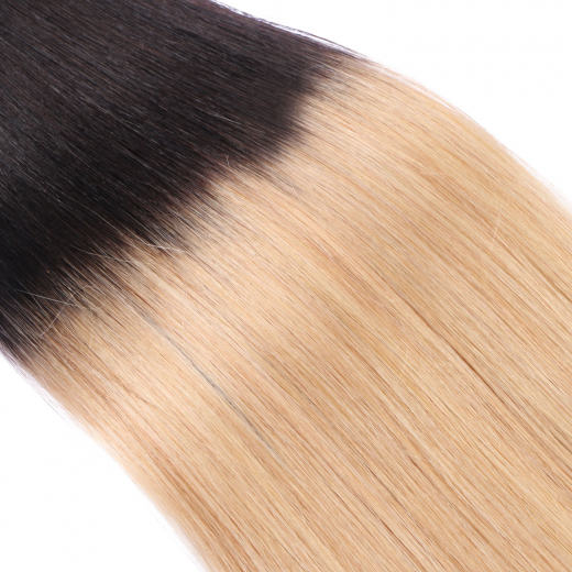 25 x Keratin Bonding Hair Extensions - 1b/24 Ombre - 120% Echthaar - NOVON EXTENTIONS 40 cm - 0,5 g