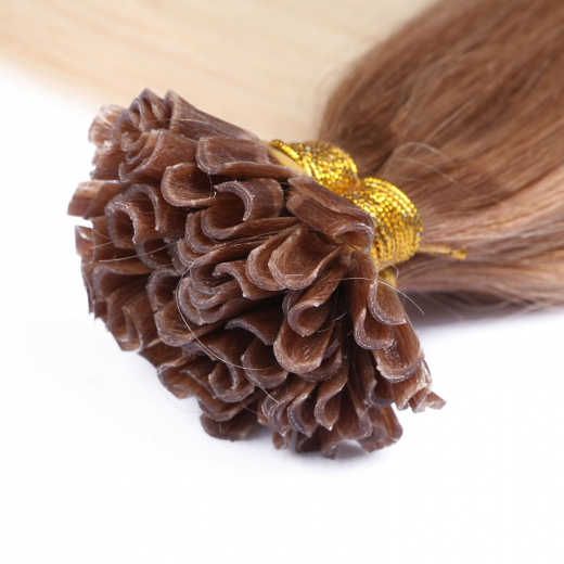 25 x Keratin Bonding Hair Extensions - 12/60 Ombre - 100% Echthaar - NOVON EXTENTIONS 50 cm - 1 g