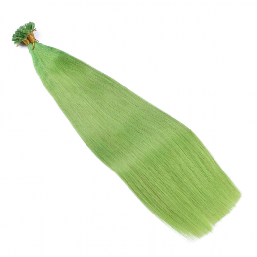 25 x Keratin Bonding Hair Extensions - Grn - 100% Echthaar - NOVON EXTENTIONS 60 cm - 1 g