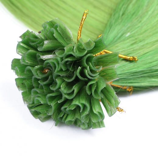 25 x Keratin Bonding Hair Extensions - Grn - 100% Echthaar - NOVON EXTENTIONS 60 cm - 1 g