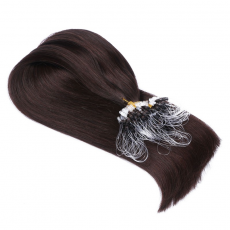 25 x Micro Ring / Loop - 2 Dunkelbraun - Hair Extensions...