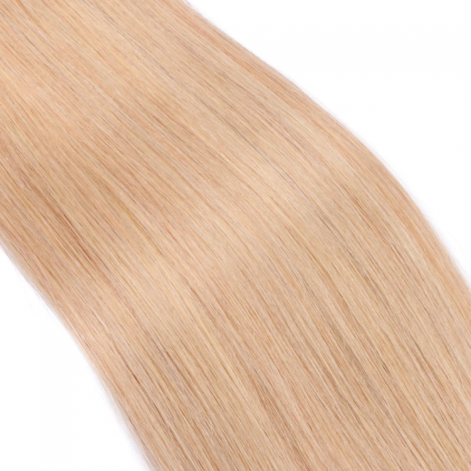 25 x Micro Ring / Loop - 18 Naturaschblond - Hair Extensions 100% Echthaar - NOVON EXTENTIONS 60 cm - 0,5 g