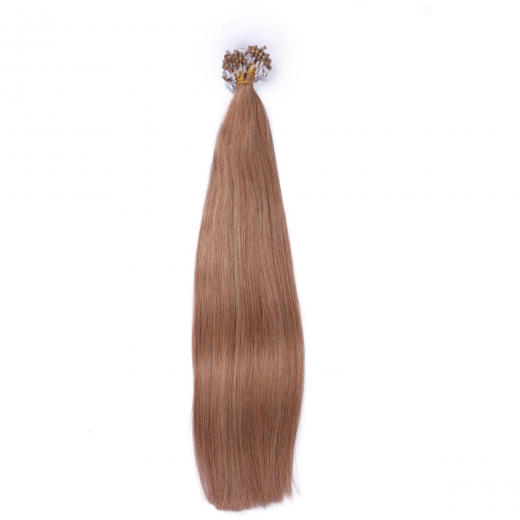 25 x Micro Ring / Loop - 27 Honigblond - Hair Extensions 100% Echthaar - NOVON EXTENTIONS 50 cm - 0,5 g