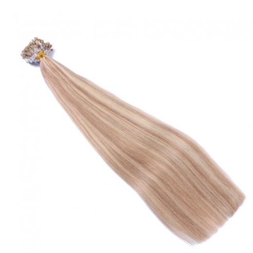 25 x Micro Ring / Loop - 12/613 Gestrhnt - Hair Extensions 100% Echthaar - NOVON EXTENTIONS 60 cm - 0,5 g