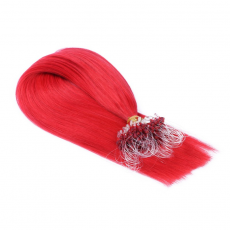 25 x Micro Ring / Loop - Red - Hair Extensions 100%...