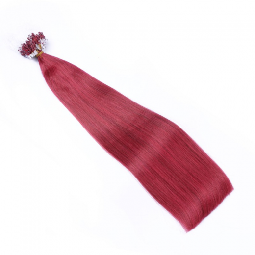 Microring Extensions Bordeaux &ndash; 100 % Echthaar