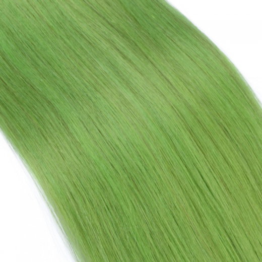 25 x Micro Ring / Loop - Grn - Hair Extensions 100% Echthaar - NOVON EXTENTIONS 60 cm - 1 g