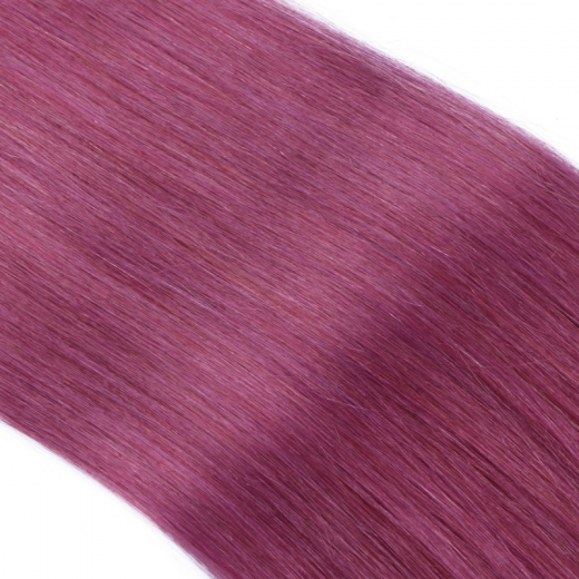 25 x Micro Ring / Loop - Violett - Hair Extensions 100% Echthaar - NOVON EXTENTIONS 60 cm - 1 g