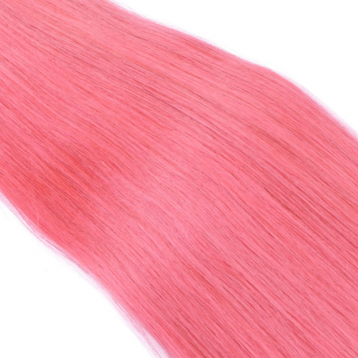 25 x Micro Ring / Loop - Pink - Hair Extensions 100% Echthaar - NOVON EXTENTIONS 60 cm - 0,5 g