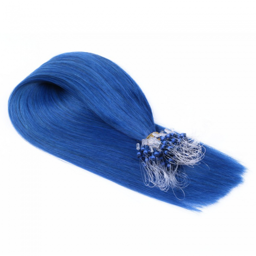 Microring Extensions Blau &ndash; 100 % Echthaar