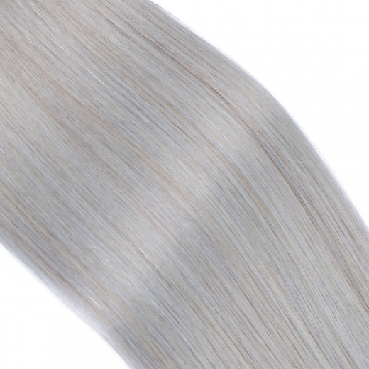 25 x Micro Ring / Loop - 1b/Silver Ombre - Hair Extensions 100% Echthaar - NOVON EXTENTIONS 60 cm - 1 g