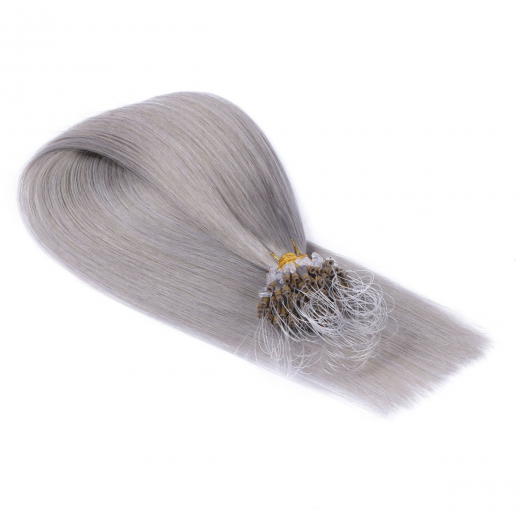 Microring Extensions Silver &ndash; 100 % Echthaar 50 cm - 1 g