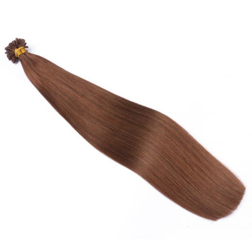 25 x Keratin Bonding Hair Extensions - 5 Dunkelblond - 100% Echthaar - NOVON EXTENTIONS 50 cm - 1 g