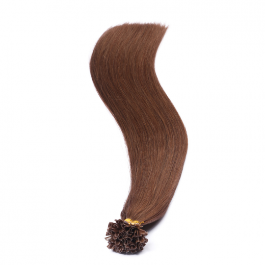25 x Keratin Bonding Hair Extensions - 5 Dunkelblond - 120% Echthaar - NOVON EXTENTIONS 60 cm - 1 g